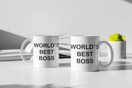 Acen Merchandise World's Best Boss - Tazas con Frases de Humor sarcástico